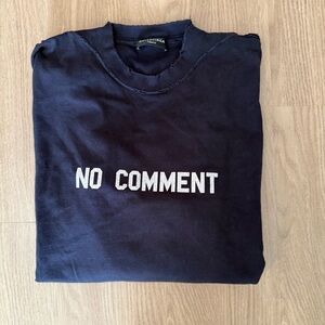 Balenciaga ‘No Comment’ Black Short Sleeve Tee